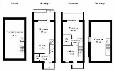 Таунхаус 160 м² в Таунхаус Мальовничий від забудовника, смт Гостомель