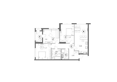 3-кімнатна 101.1 м² в ЖК Greenville Park від 76 100 грн/м², Київ