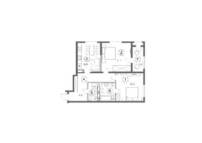 2-кімнатна 77.7 м² в ЖК Greenville Park від 63 250 грн/м², Київ