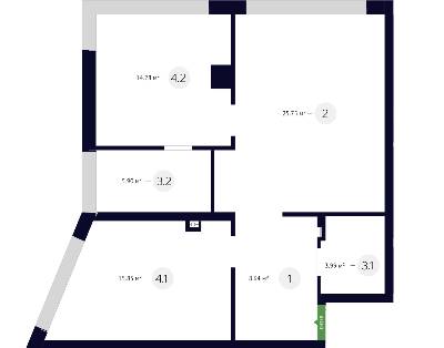 2-кімнатна 74.41 м² в ЖК White Lines від 45 450 грн/м², Київ