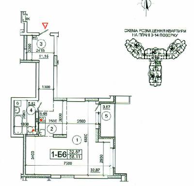1-кімнатна 58.11 м² в ЖК Еврика від 20 000 грн/м², Київ
