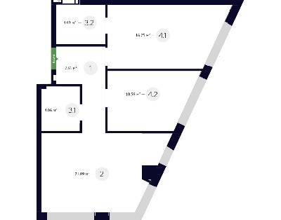 2-кімнатна 65.63 м² в ЖК White Lines від 45 950 грн/м², Київ