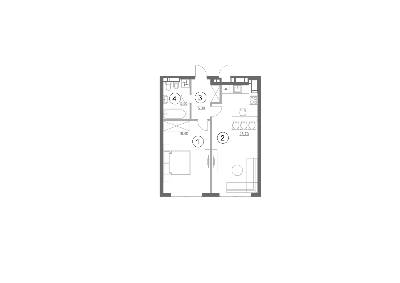 1-кімнатна 54.6 м² в ЖК Greenville Park від 51 900 грн/м², Київ