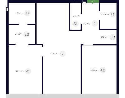 2-кімнатна 77.49 м² в ЖК White Lines від 45 450 грн/м², Київ