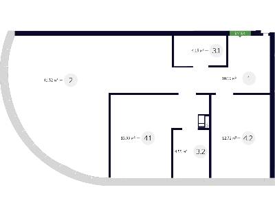 2-кімнатна 89.09 м² в ЖК White Lines від 44 500 грн/м², Київ