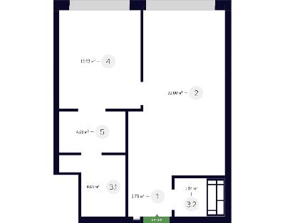1-кімнатна 47.3 м² в ЖК White Lines від 70 250 грн/м², Київ