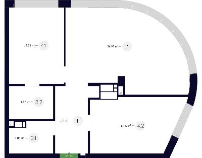 2-кімнатна 69.61 м² в ЖК White Lines від 65 000 грн/м², Київ
