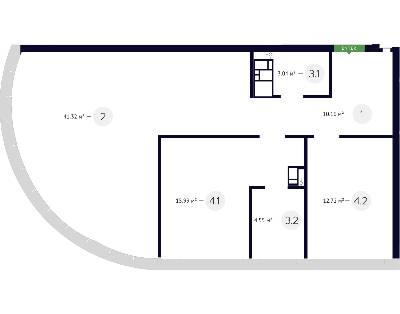 2-кімнатна 87.78 м² в ЖК White Lines від 44 500 грн/м², Київ