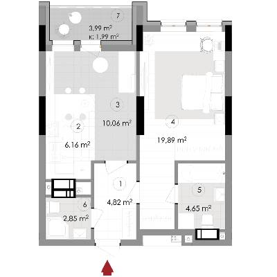 1-комнатная 50.42 м² в ЖК Подол Град Vintage от 50 400 грн/м², Киев