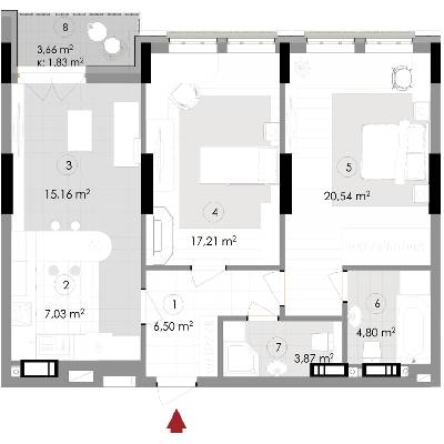 2-комнатная 77.25 м² в ЖК Подол Град Vintage от 37 800 грн/м², Киев