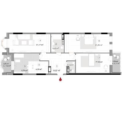 3-комнатная 98.84 м² в ЖК Подол Град Vintage от 37 800 грн/м², Киев