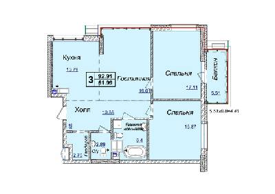 3-кімнатна 92.91 м² в ЖК Новопечерські Липки від 34 390 грн/м², Київ