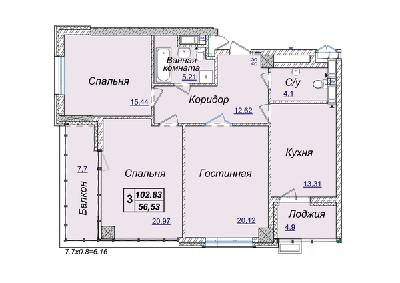 3-кімнатна 102.83 м² в ЖК Новопечерські Липки від 34 390 грн/м², Київ