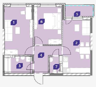 2-комнатная 66.54 м² в ЖК OK`LAND от 24 299 грн/м², Киев