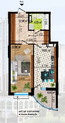 1-комнатная 53.86 м² в ЖК Podil Plaza & Residence от 47 250 грн/м², Киев