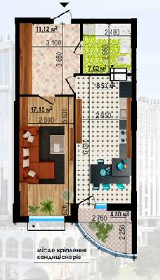 1-комнатная 53.62 м² в ЖК Podil Plaza & Residence от 35 000 грн/м², Киев