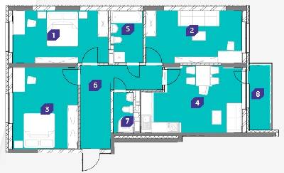 3-комнатная 96.96 м² в ЖК OK`LAND от 35 798 грн/м², Киев