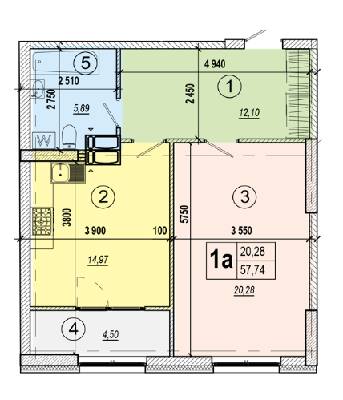 1-комнатная 57.74 м² в ЖК Podil Plaza & Residence от 35 000 грн/м², Киев