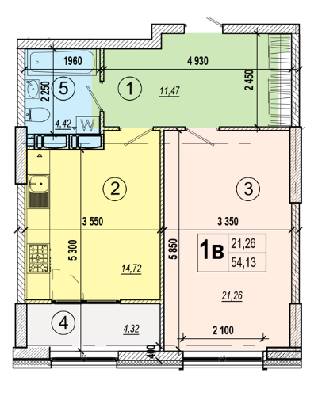 1-комнатная 54.13 м² в ЖК Podil Plaza & Residence от 35 000 грн/м², Киев