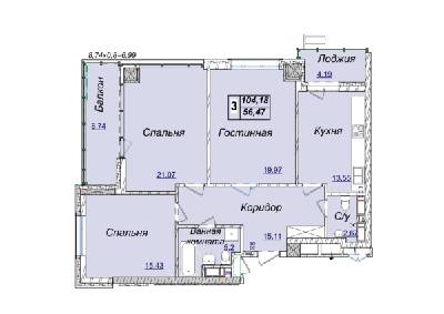 3-кімнатна 104.18 м² в ЖК Новопечерські Липки від 58 162 грн/м², Київ