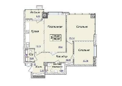 3-кімнатна 99.86 м² в ЖК Новопечерські Липки від 58 162 грн/м², Київ