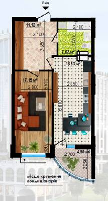 1-комнатная 58.62 м² в ЖК Podil Plaza & Residence от 35 000 грн/м², Киев