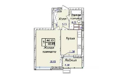 1-кімнатна 44.13 м² в ЖК Новопечерські Липки від забудовника, Київ