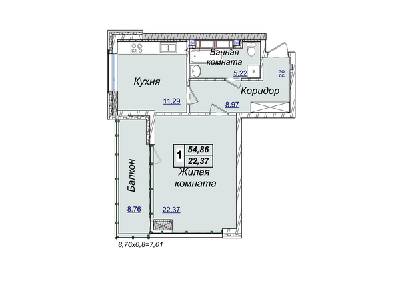 1-кімнатна 54.86 м² в ЖК Новопечерські Липки від забудовника, Київ