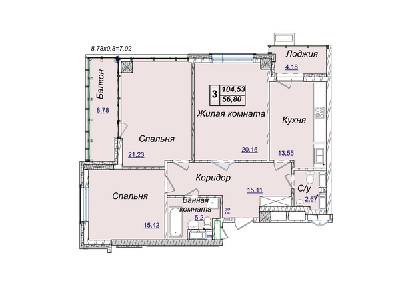 3-кімнатна 104.53 м² в ЖК Новопечерські Липки від 34 390 грн/м², Київ