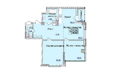 3-кімнатна 91.9 м² в ЖК Новопечерські Липки від 34 390 грн/м², Київ