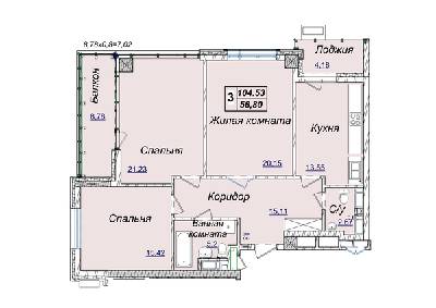 3-кімнатна 104.53 м² в ЖК Новопечерські Липки від 58 162 грн/м², Київ