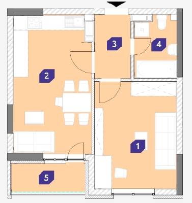 1-комнатная 46.22 м² в ЖК OK`LAND от 27 858 грн/м², Киев