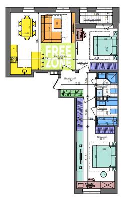 2-комнатная 74.77 м² в ЖК Комфорт Таун от 31 950 грн/м², Киев