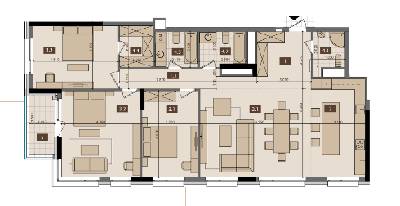 3-комнатная 142.5 м² в ЖК Tetris Hall от 149 250 грн/м², Киев