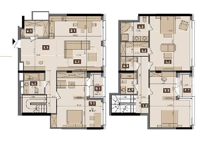 Двухуровневая 188.31 м² в ЖК Tetris Hall от 149 250 грн/м², Киев