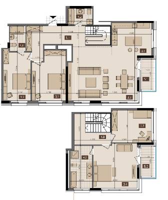 Двухуровневая 186.6 м² в ЖК Tetris Hall от 149 250 грн/м², Киев