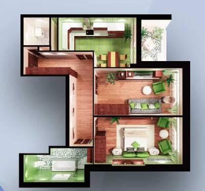 2-комнатная 73.4 м² в ЖК Central Park от 60 750 грн/м², Киев