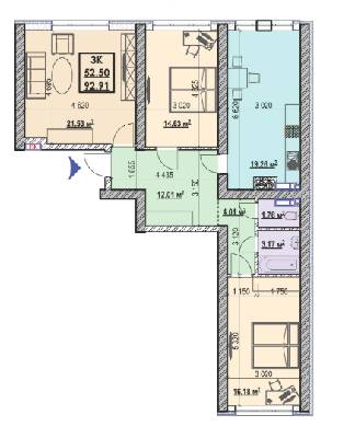 3-комнатная 92.91 м² в ЖК Ривьера от 28 000 грн/м², Киев
