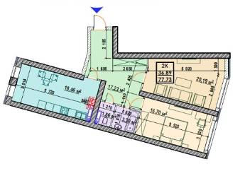2-комнатная 77.73 м² в ЖК Ривьера от 24 000 грн/м², Киев