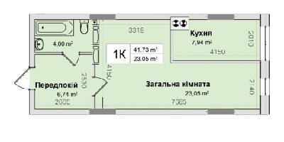 1-комнатная 41.73 м² в ЖК Ривьера от 24 300 грн/м², Киев