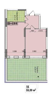 1-комнатная 59.89 м² в ЖК Ривьера от 28 000 грн/м², Киев