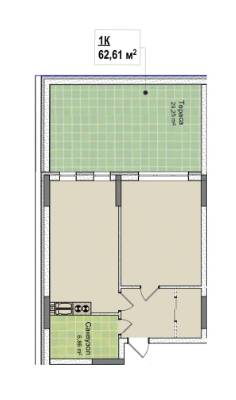 1-комнатная 62.61 м² в ЖК Ривьера от 28 000 грн/м², Киев