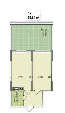 1-комнатная 55.84 м² в ЖК Ривьера от 28 000 грн/м², Киев