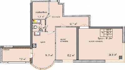 2-кімнатна 82.2 м² в ЖК Aqua Marine від 23 650 грн/м², Одеса