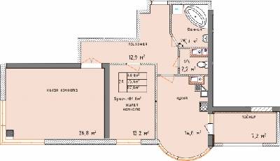 2-кімнатна 82.6 м² в ЖК Aqua Marine від 26 800 грн/м², Одеса