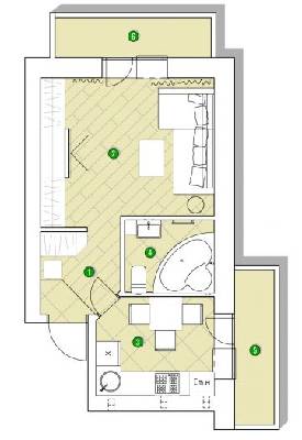 1-кімнатна 32.68 м² в ЖК Центральний від 15 500 грн/м², смт Великодолинське