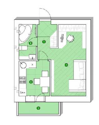 1-кімнатна 31.4 м² в ЖК Центральний від 13 550 грн/м², смт Великодолинське