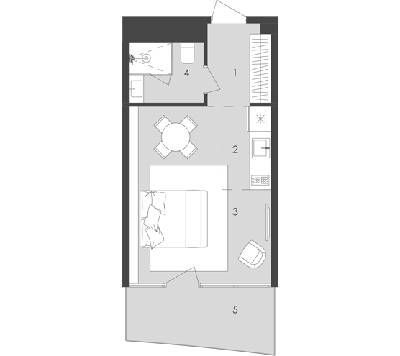 Студія 29.77 м² в  Aura Apart від 30 150 грн/м², Одеса