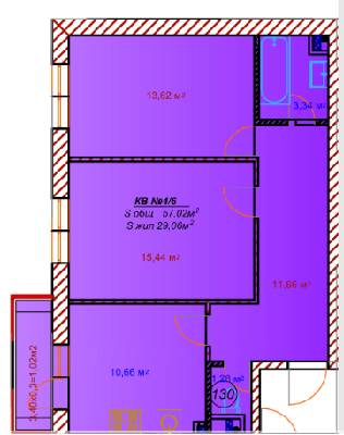 2-кімнатна 57.02 м² в ЖК Австрійський від 12 950 грн/м², смт Авангард