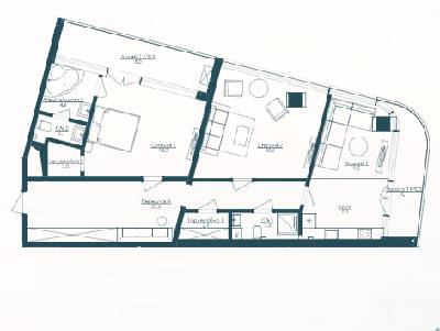 2-кімнатна 102.2 м² в ЖК KANDINSKY Odessa Residence від 47 689 грн/м², Одеса
